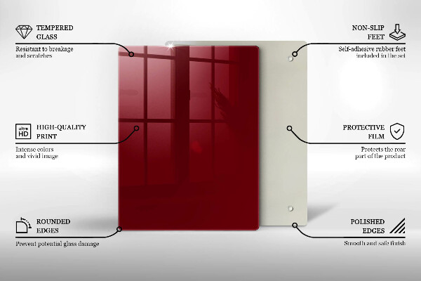 Skydd för induktionsspis modern Vinröd färg