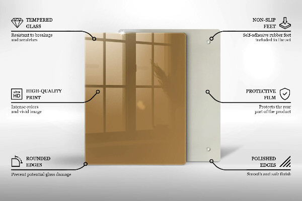 Skydd för induktionsspis modern Beige färg