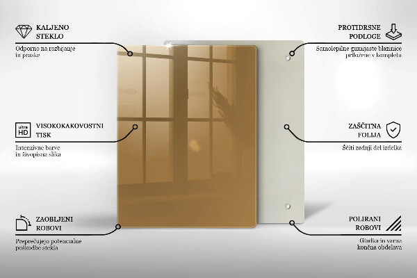 Skydd för induktionsspis modern Beige färg