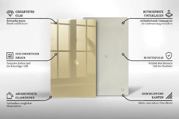 Skydd för induktionsspis modern Beige färg