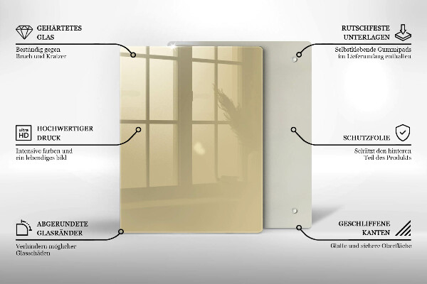 Skydd för induktionsspis modern Beige färg