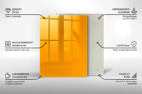 Skydd för induktionsspis modern Färg mörkgul