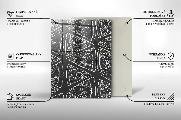 Glashällskydd modern Pizza illustration