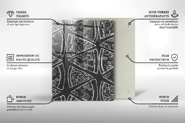 Glashällskydd modern Pizza illustration
