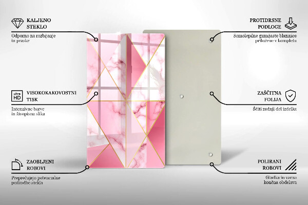 Spisskyddsplatta modern Geometrisk marmor