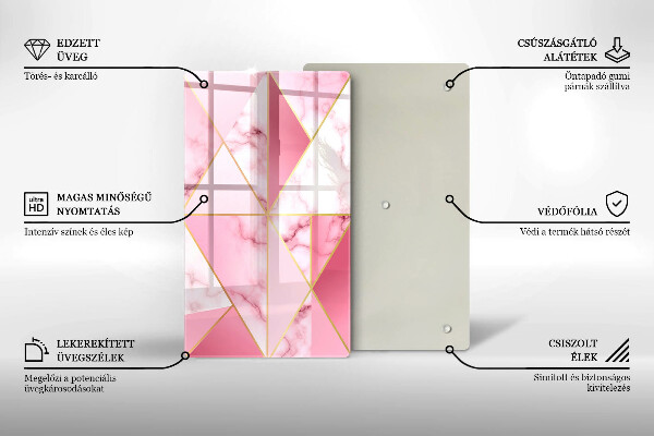 Spisskyddsplatta modern Geometrisk marmor