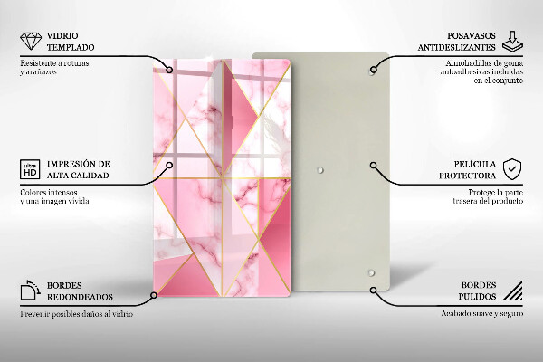 Spisskyddsplatta modern Geometrisk marmor