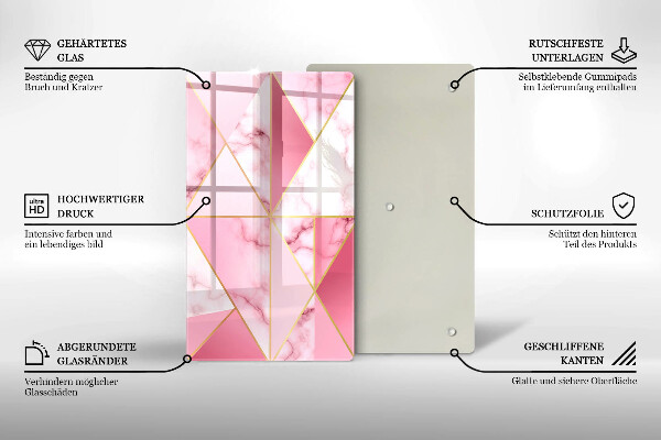 Spisskyddsplatta modern Geometrisk marmor