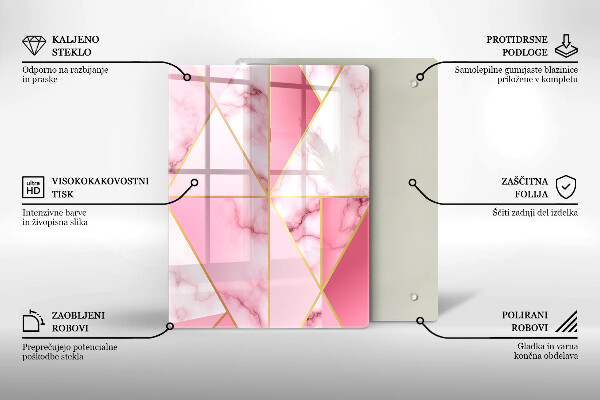 Spisskyddsplatta modern Geometrisk marmor