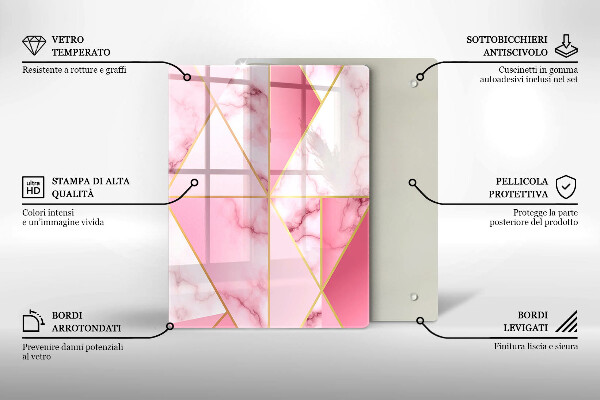 Spisskyddsplatta modern Geometrisk marmor