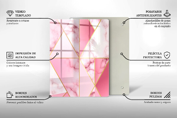 Spisskyddsplatta modern Geometrisk marmor