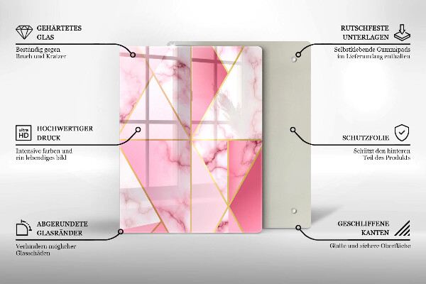 Spisskyddsplatta modern Geometrisk marmor