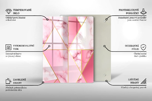 Spisskyddsplatta modern Geometrisk marmor