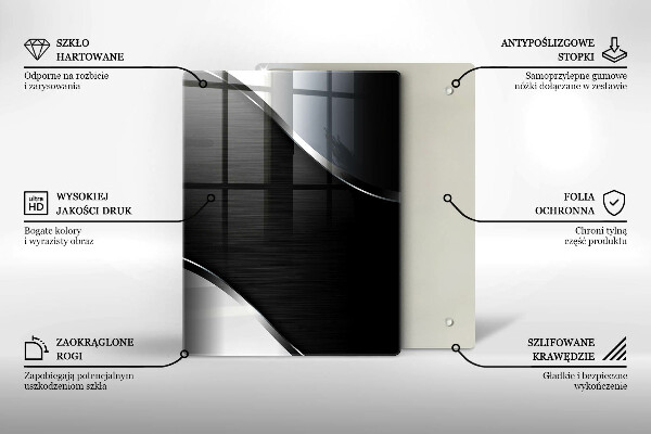 Spisskyddsplatta modern Metallabstraktion