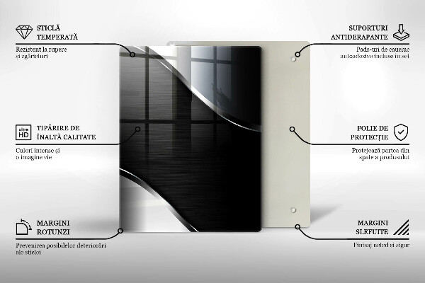 Spisskyddsplatta modern Metallabstraktion