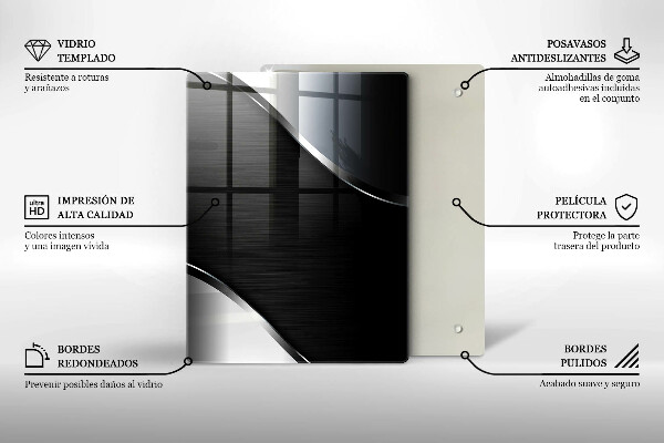 Spisskyddsplatta modern Metallabstraktion