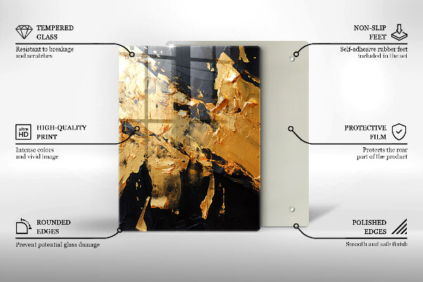 Skydd för induktionsspis modern Elegant färgstruktur