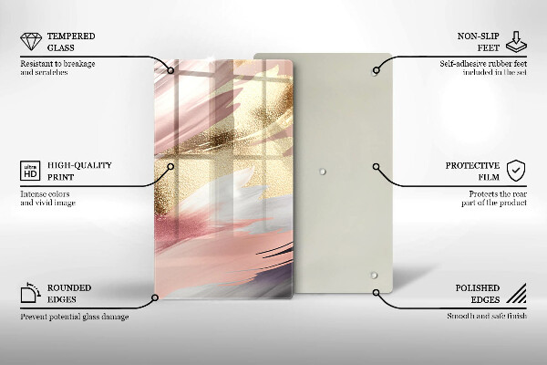 Skydd för induktionsspis modern Pastellfläckar