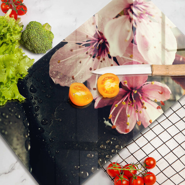 Skydd för induktionsspis modern Blommor zen stenar