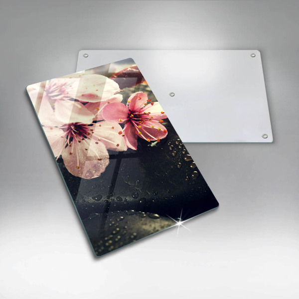 Skydd för induktionsspis modern Blommor zen stenar