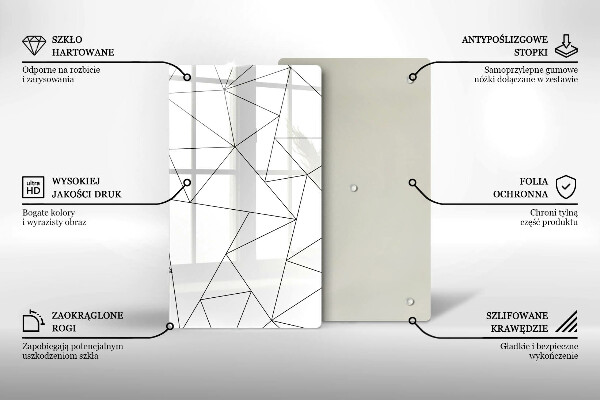 Skydd för induktionsspis modern Vita trianglar