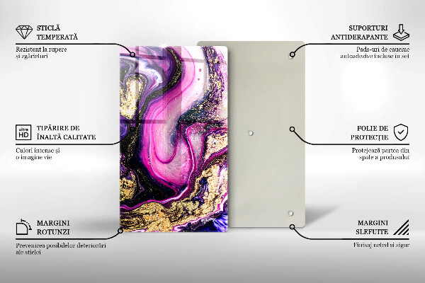 Kokkärlskydd modern Abstrakt design guld