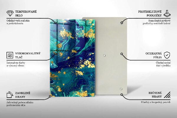 Glashällskydd modern Abstraktion med guld