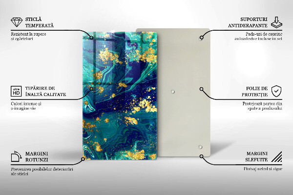 Glashällskydd modern Abstraktion med guld