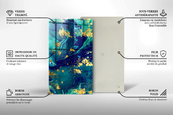 Glashällskydd modern Abstraktion med guld