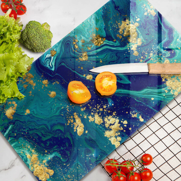 Glashällskydd modern Abstraktion med guld