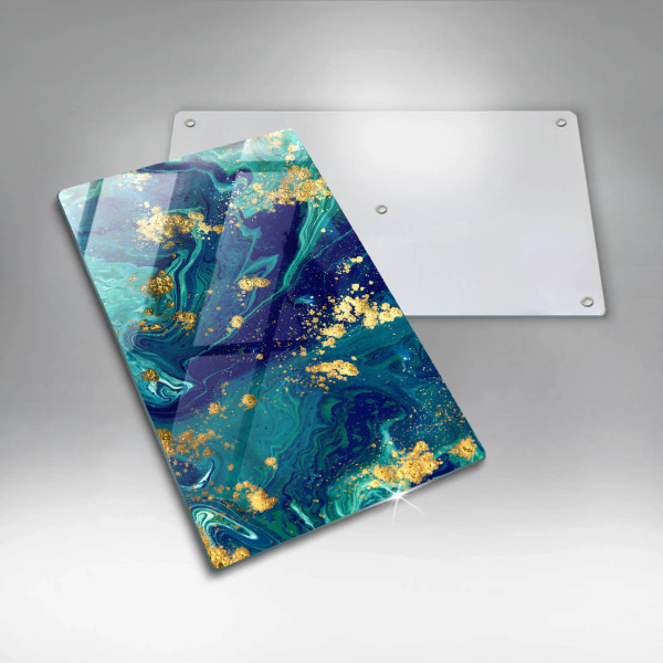 Glashällskydd modern Abstraktion med guld