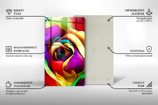 Glashällskydd modern Färgglada rosenblad