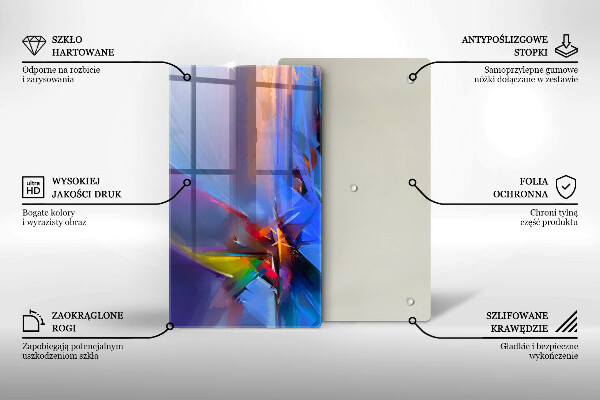 Glashällskydd modern Målad abstraktion