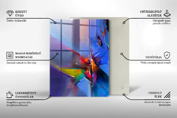 Glashällskydd modern Målad abstraktion