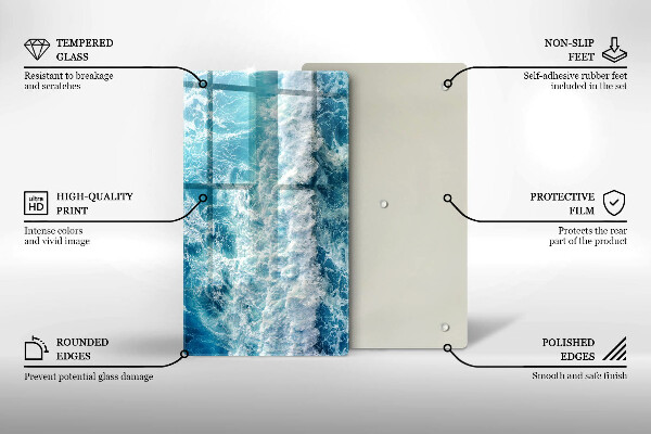 Glashällskydd modern Vatten havsvågor