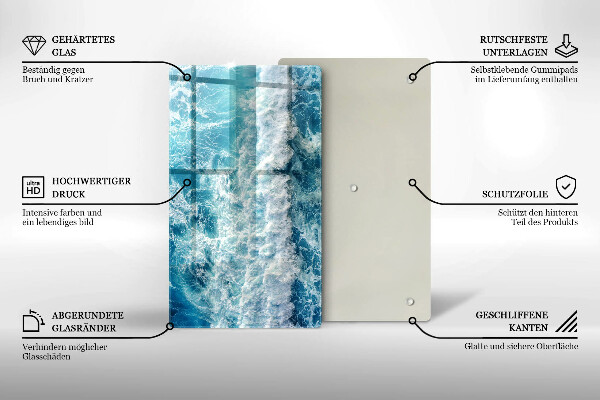 Glashällskydd modern Vatten havsvågor