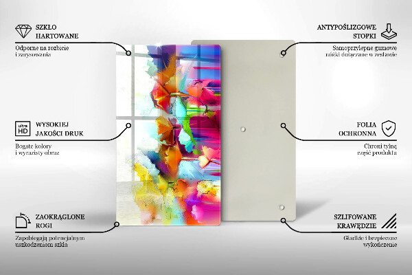 Glashällskydd modern Blommor målade med färger