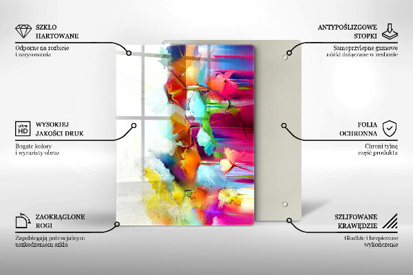 Glashällskydd modern Blommor målade med färger