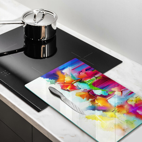 Glashällskydd modern Blommor målade med färger