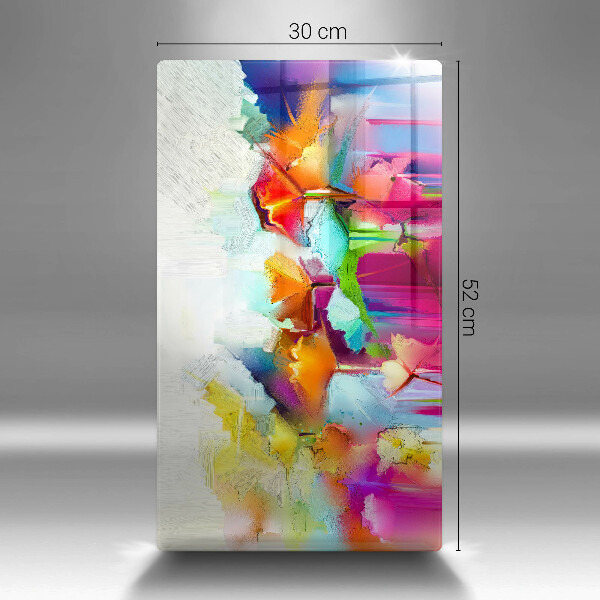 Glashällskydd modern Blommor målade med färger