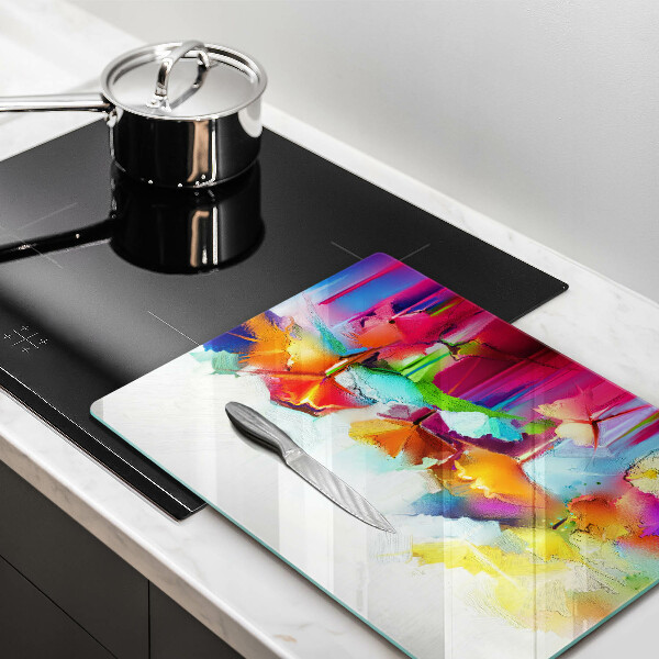 Glashällskydd modern Blommor målade med färger