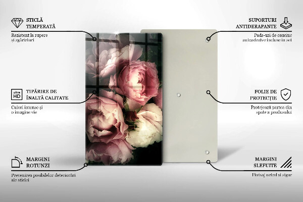 Glashällskydd modern Pionblommor