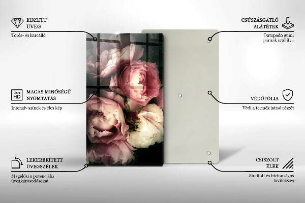 Glashällskydd modern Pionblommor