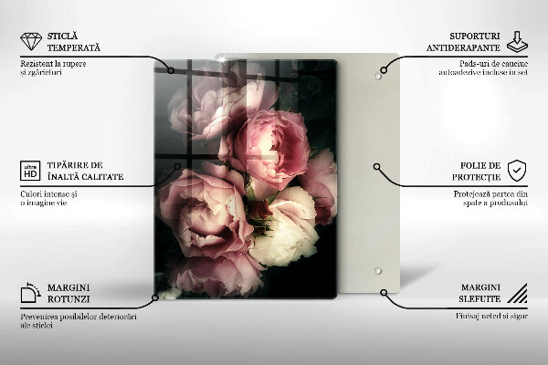 Glashällskydd modern Pionblommor