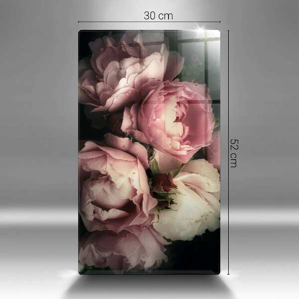 Glashällskydd modern Pionblommor