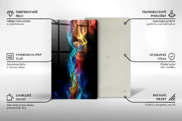 Spisskyddsplatta modern Färgad rök