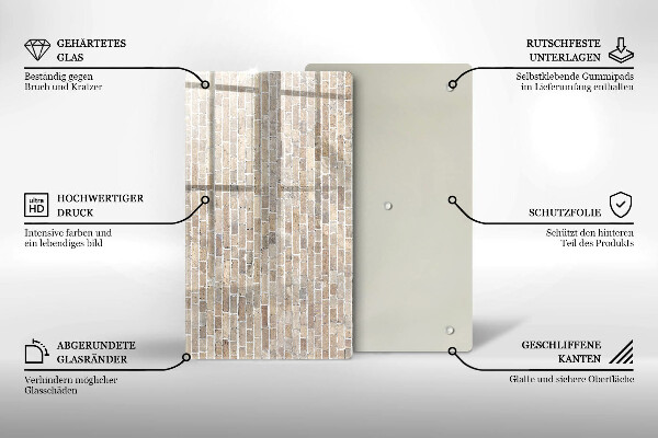 Glashällskydd modern Ljus tegelvägg