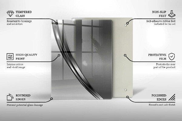 Glashällskydd modern Metallabstraktion
