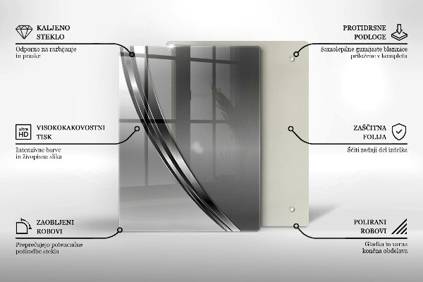 Glashällskydd modern Metallabstraktion