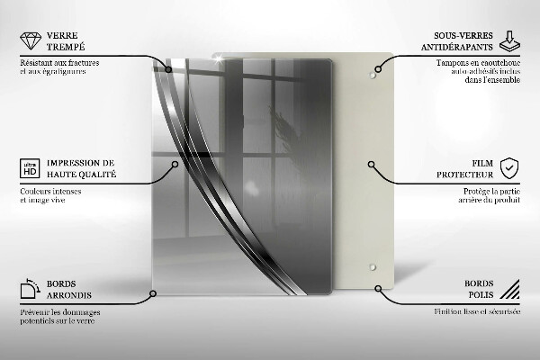 Glashällskydd modern Metallabstraktion